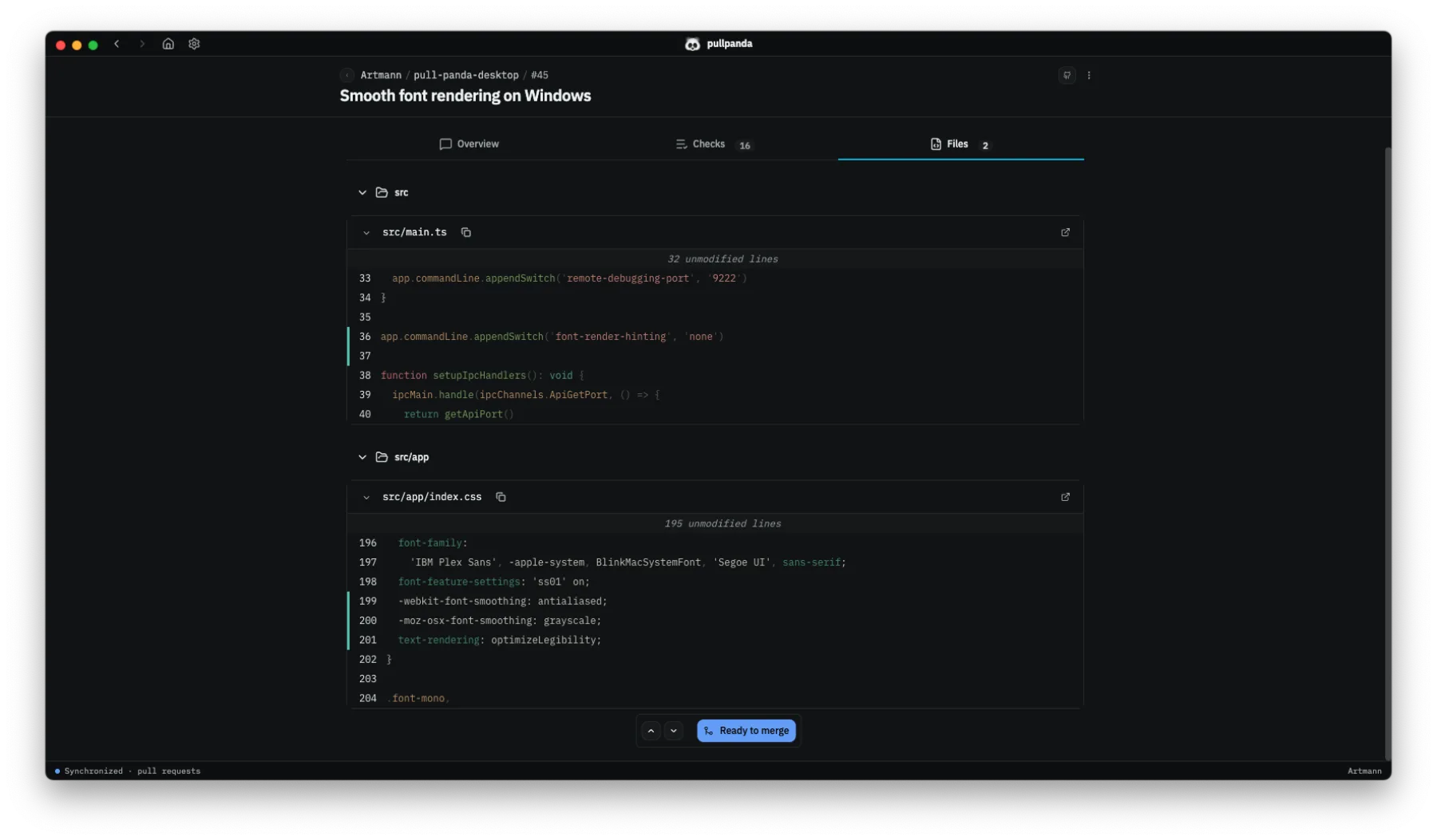 Pull Panda diff view designed for reading code